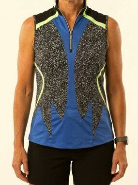 Jamie Sadock Multi Colour Sleeveless Golf/Activewear Top- Sz. Lrg